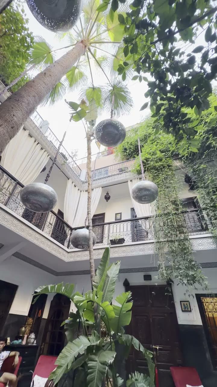 The riad's sky — Marrakech · open courtyard